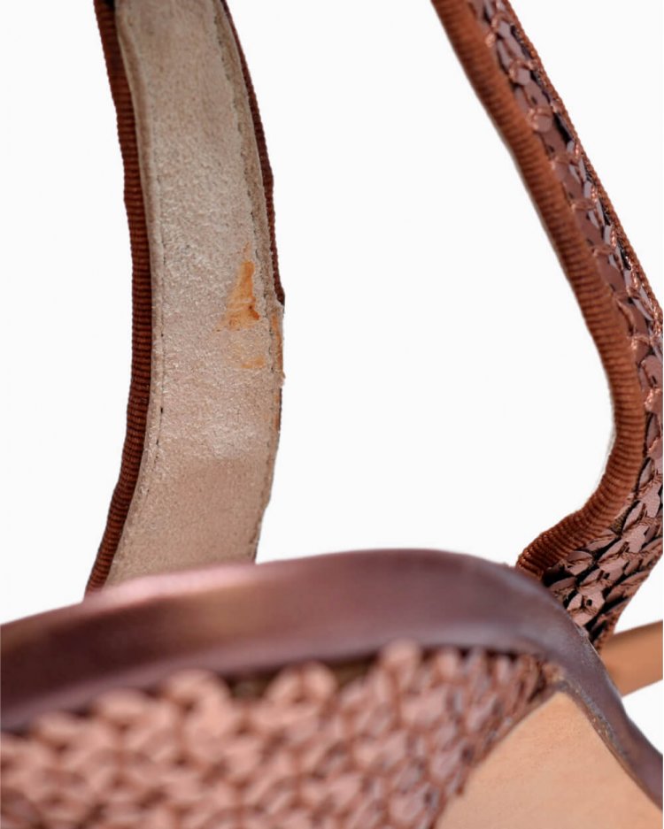 Sandália Manolo Blahnik Original Callasli Cobre Feminino